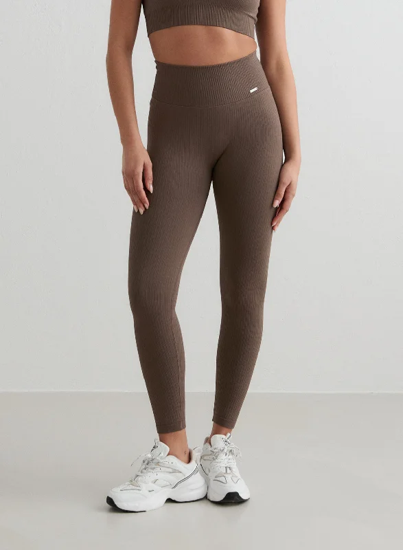 Weekend Specials to Cherish Macchiato Ribbed Seamless Tights
