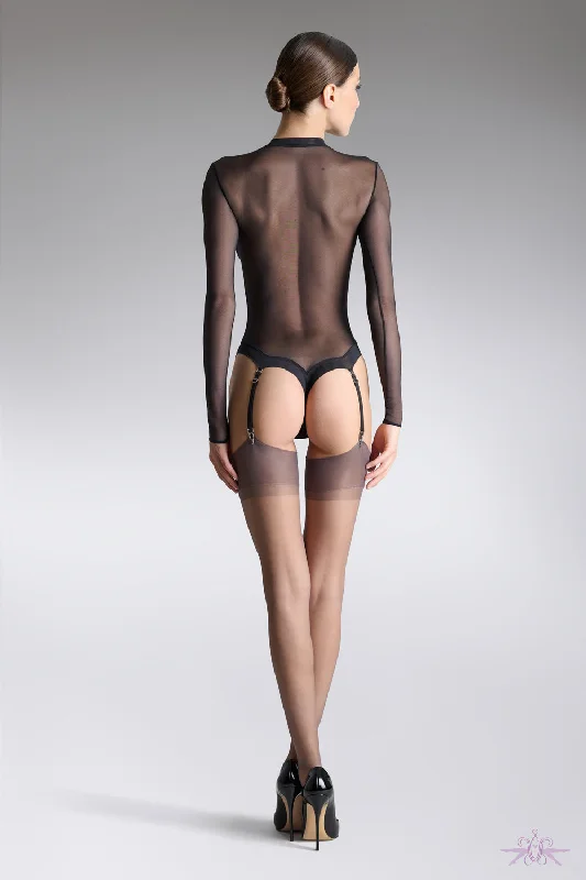 Online Exclusive Maison Close Grey Nylon Stockings