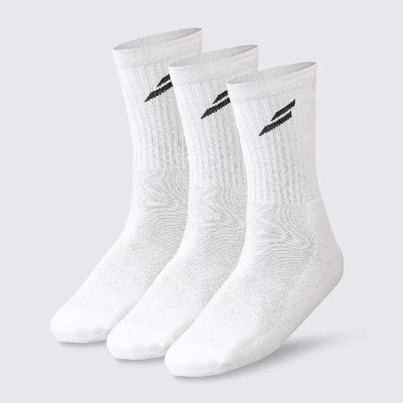 Weekend Discounts to Delight Mark Crew Socks 3pk - White