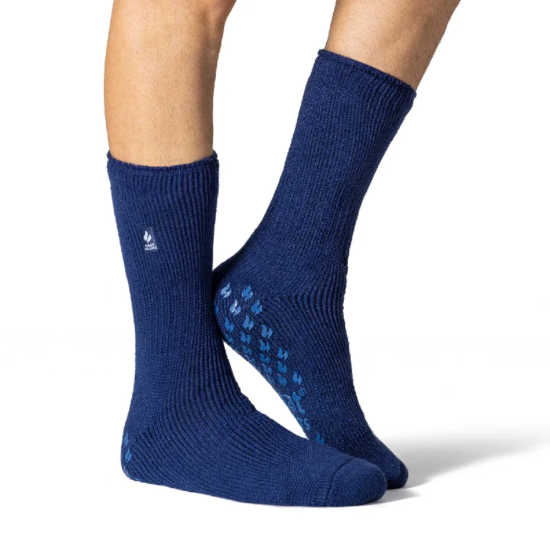 Weekend Deals That Wow Mens Original Bigfoot Slipper Socks - Deep Blue