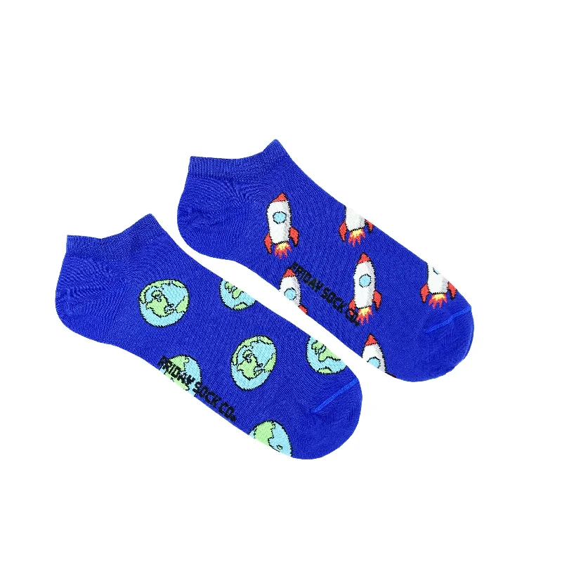 Weekend Deals That Thrill Men's Rocket & Earth Space Ankle Socks