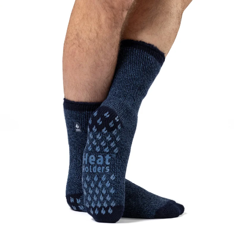 Weekend Savings Extravaganza Mens Original Twist Slipper Socks - Navy & Denim