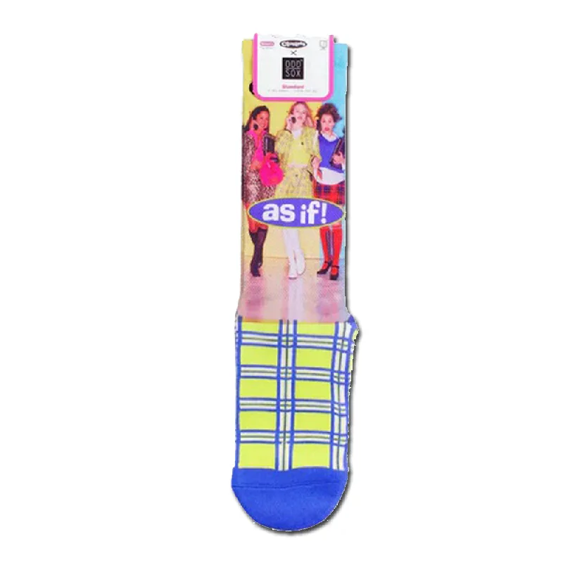 Act Now Odd Sox Women's Crew Socks - As If (Clueless)
