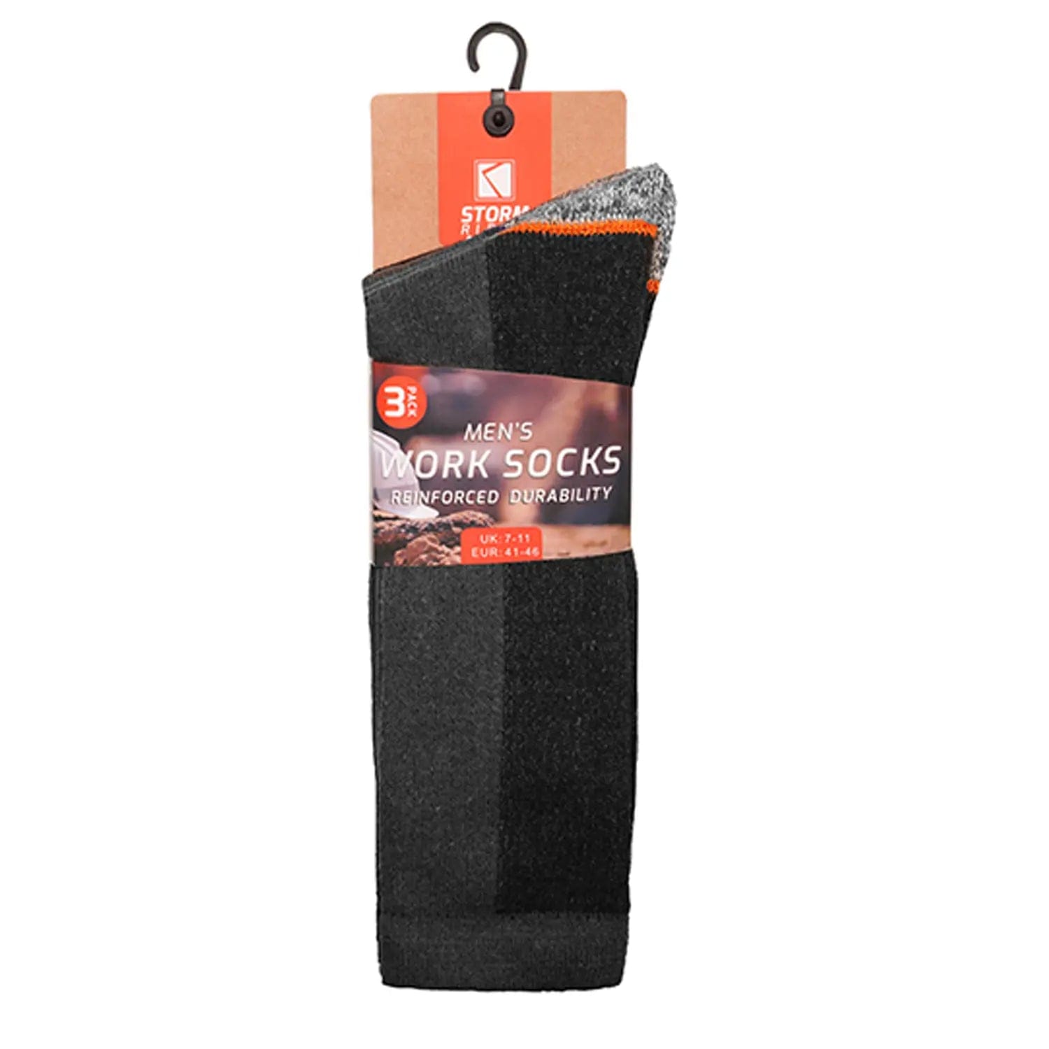 Weekend Shopping Bliss Pack Of 3 Mens Work Socks Reinforced Cotton Rich Grey UK 7-11 Weekend Shopping Bliss Pack Of 3 Mens Work Socks Reinforced Cotton Rich Grey UK 7-11