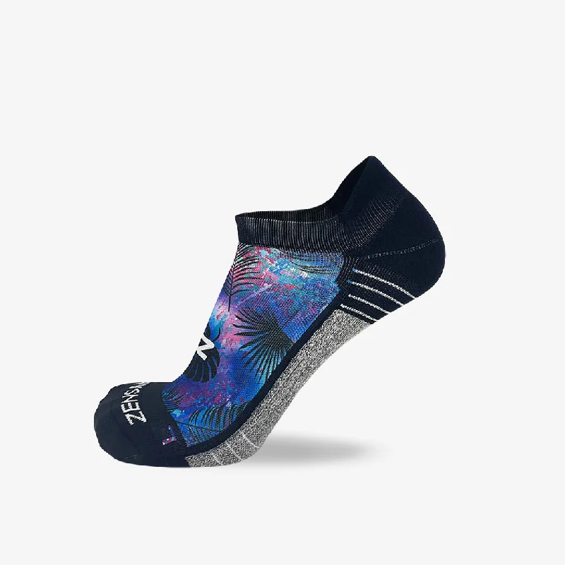 Steals and Deals Palm Leaves Running Socks (No Show)