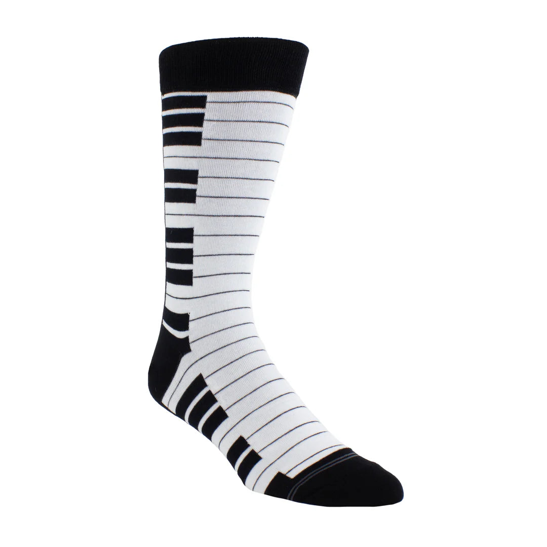 Weekend Offers That Please Perri's "KEYBOARD" Cotton Crew Socks - Large
