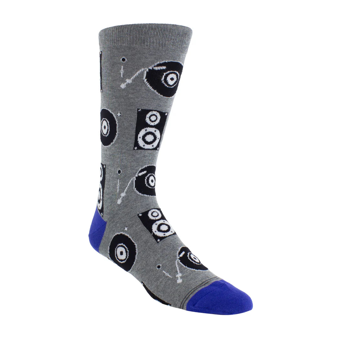 Weekend Discounts to Celebrate Perri's "TURNTABLES" Cotton Crew Socks - Large