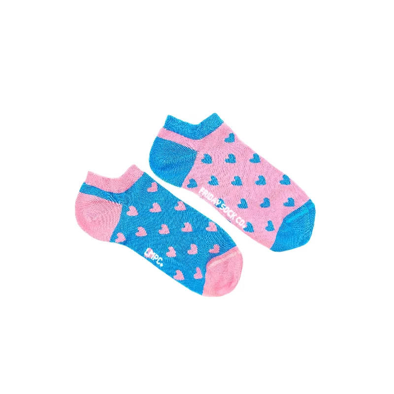 Can't Resist Women's Pink & Blue Heart Ankle Socks