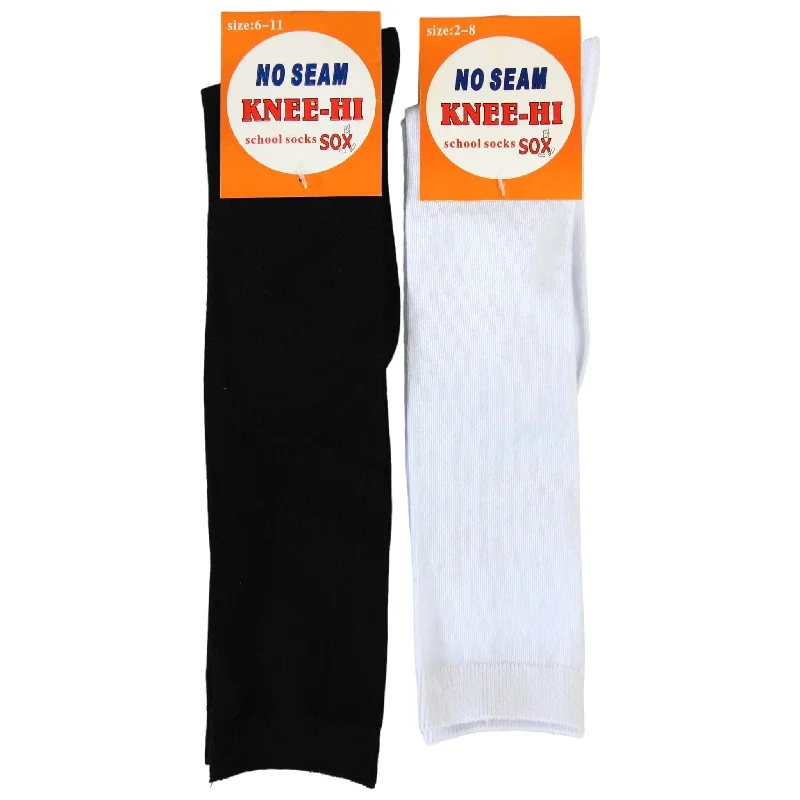 Weekend Savings Spree Pure Cotton Knee High School Socks Kids Size 9-12 No Seam Fold Weekend Savings Spree Pure Cotton Knee High School Socks Kids Size 9-12 No Seam Fold