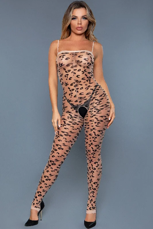 Year-End Deals Queen Luscious Leopard Footless Body Stocking
