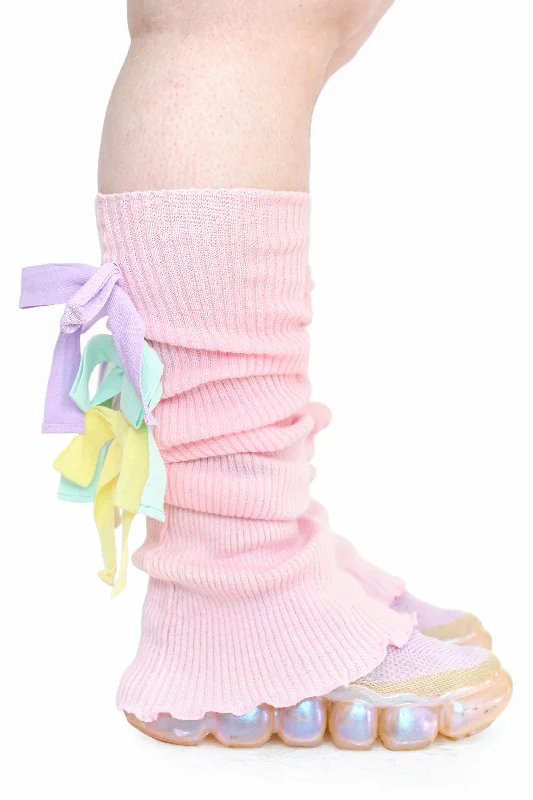 Weekend Offers That Dazzle Sugar Ribbon Leg Warmers - Pink
