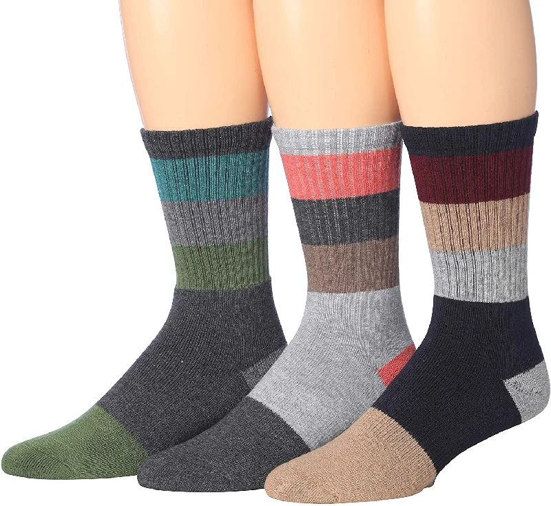 Quick Deals Ronnox Wool Blend Trekking Hiking Outdoor Sports Performance Cushioned Crew Socks, For Men & Women 3 Pairs