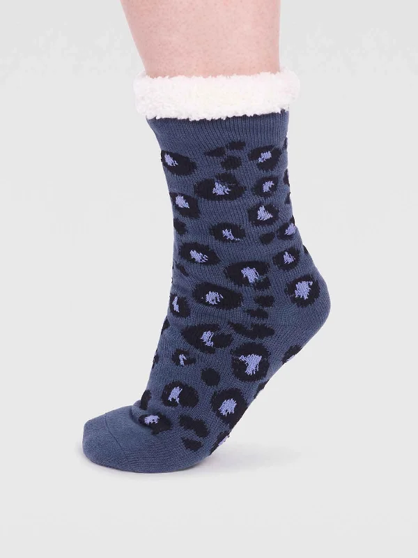 Lowest Price Sabel Organic Cotton Animal Cabin Sock - Slate Blue