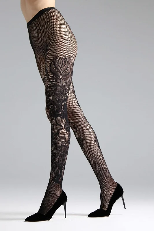 Cash Savings Scroll Net Tights