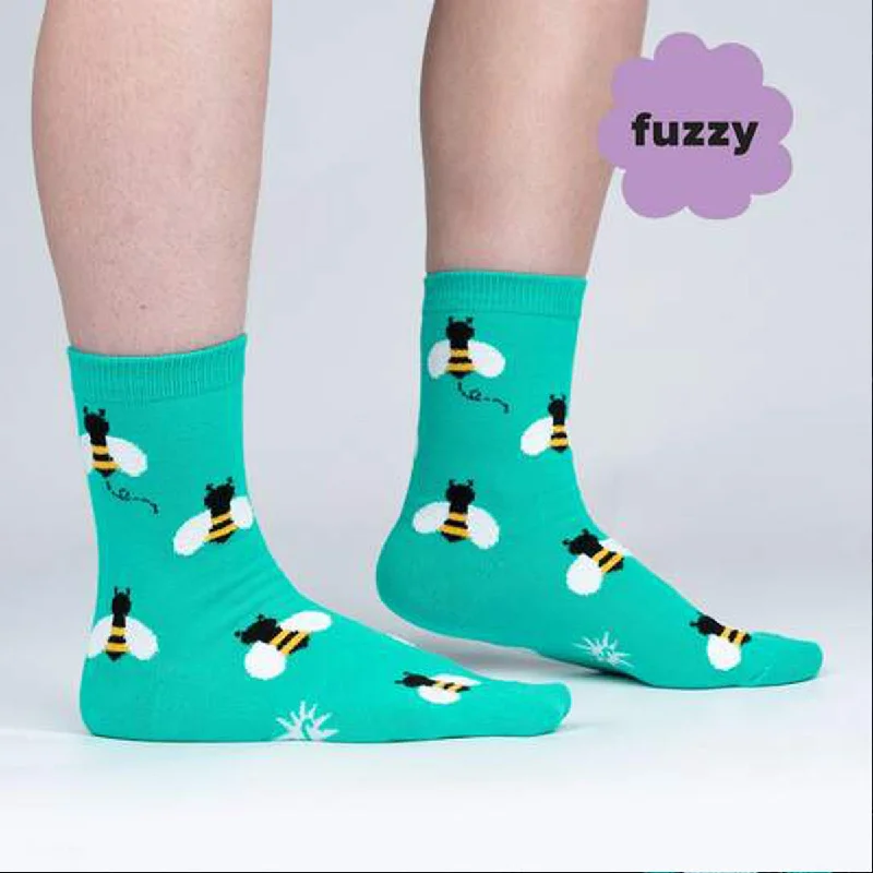 Mega Sale Sock It To Me Women's Crew Socks - Bee Happy