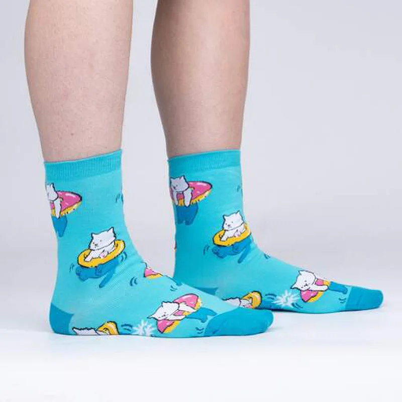 Don't Miss Out Sock It To Me Women's Crew Socks - Hangin' Meowt