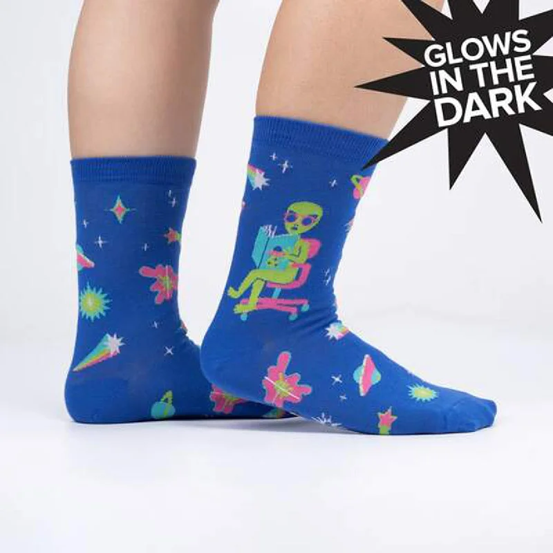 Deal Alert Sock It To Me Women's Crew Socks - Intergalactic Reading List