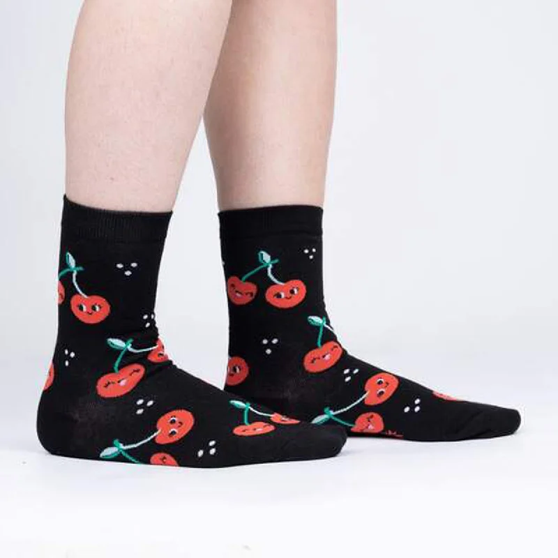 Instant Savings Sock It To Me Women's Crew Socks - Mon Cherry