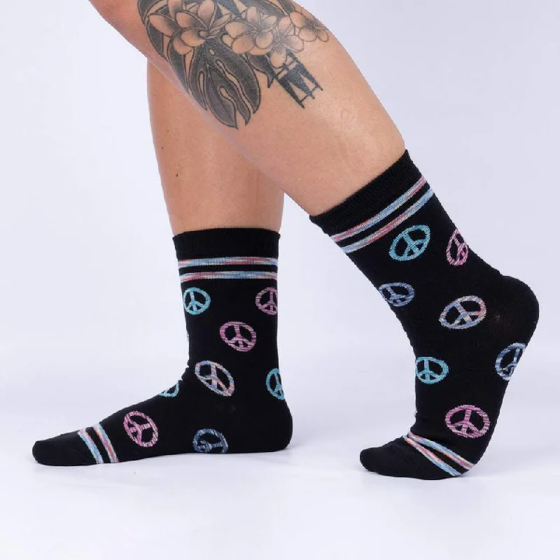 Weekend Offers That Thrill Sock It To Me Women's Crew Socks - Peace of Mind