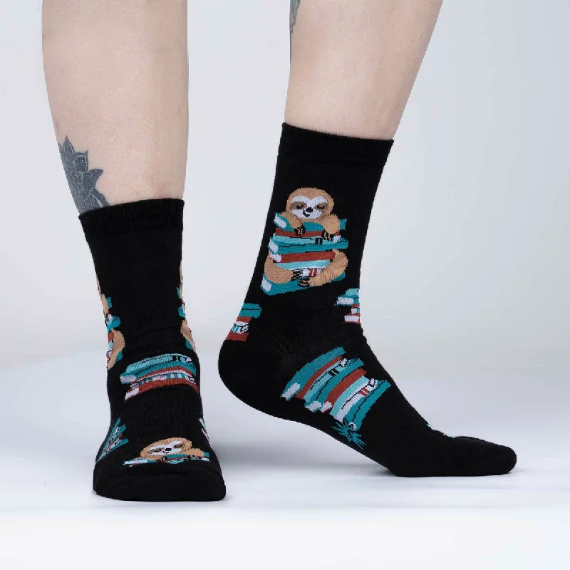 Special Buy Sock It To Me Women's Crew Socks - Study Hall Sloth