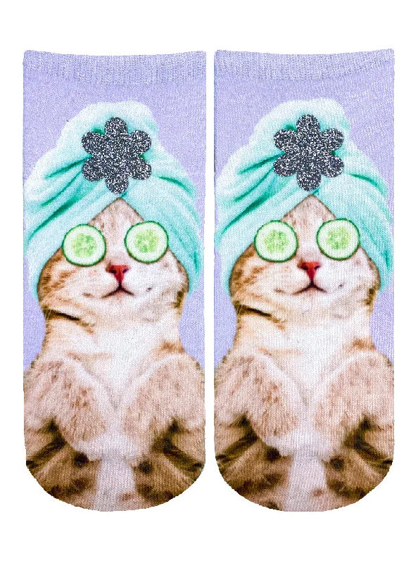 Weekend Discounts to Love Spa Kitty Glitter Ankle Socks
