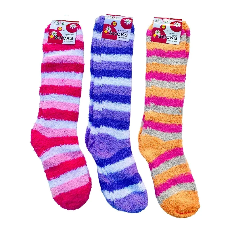 Unbeatable Prices Striped Fluffy Knee High Socks