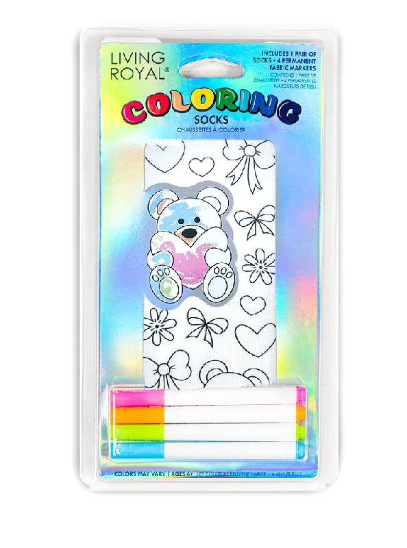Weekend Deals That Please Teddy Love Coloring Socks