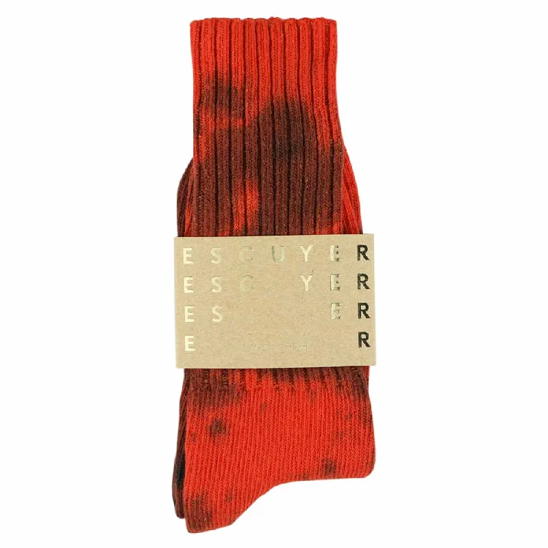 Weekend Savings Galore Tie Dye Socks - Orange / Black