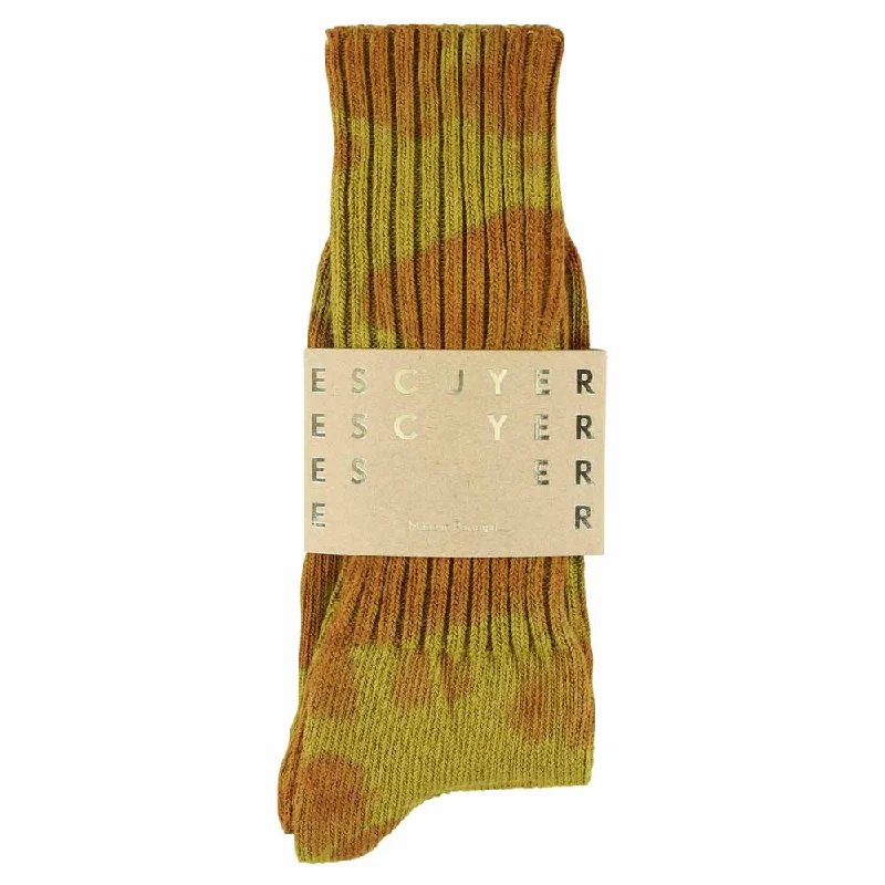 Weekend Bargains to Grab Tie Dye Socks - Rust / Mustard