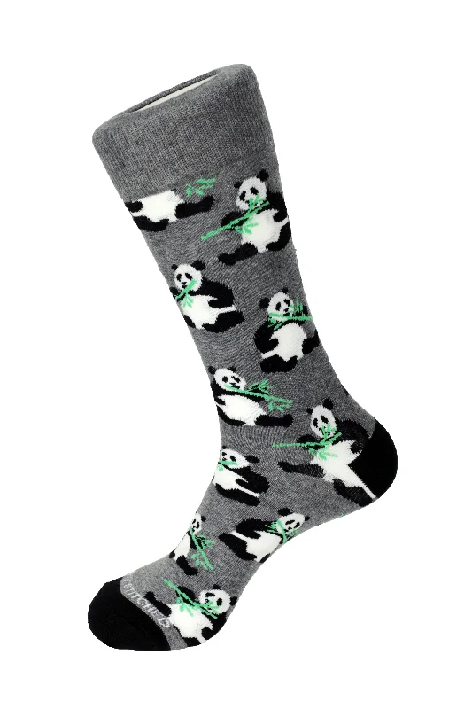 Instant Deal Panda Eating Crew Sock