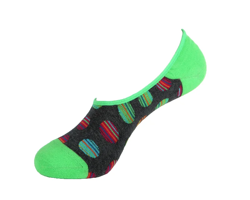 Steals and Deals Striped Polka Dot-No Show