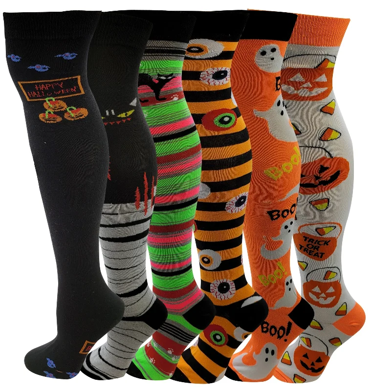 Weekend Deals That Impress Women 6 pairs Halloween Design Thigh High Over the Knee Socks Weekend Deals That Impress Women 6 pairs Halloween Design Thigh High Over the Knee Socks
