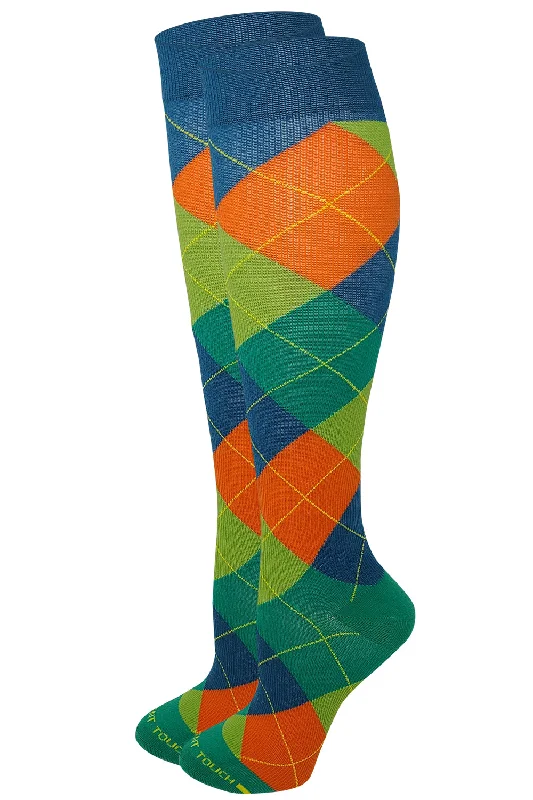 Weekend Offers That Shine Women Graduated Blue/Green/Orange Argyle Compression Knee High Socks Weekend Offers That Shine Women Graduated Blue/Green/Orange Argyle Compression Knee High Socks