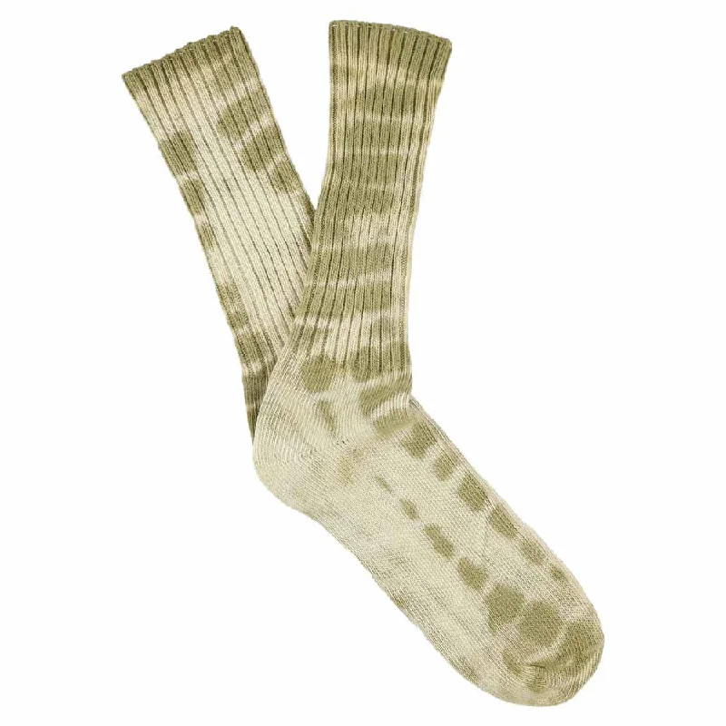 Special Price Women Tie Dye Socks - Ecru / Gold