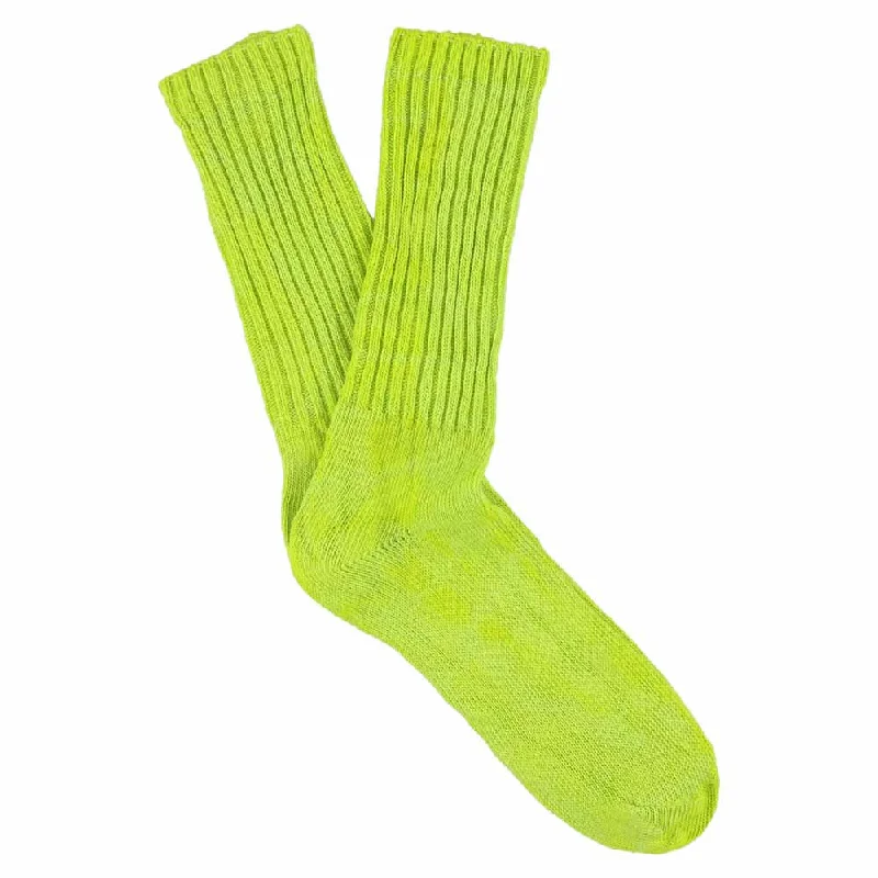 Price Drop Women Tie Dye Socks - Green / Yellow