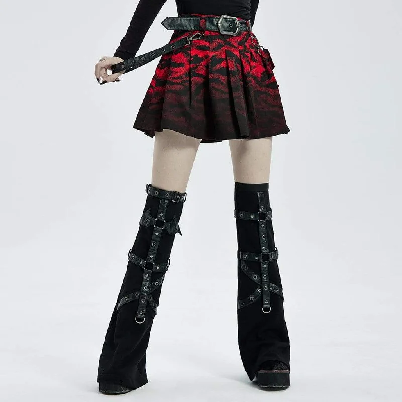 Now Available Women's Punk Flared Buckles Leg Warmers