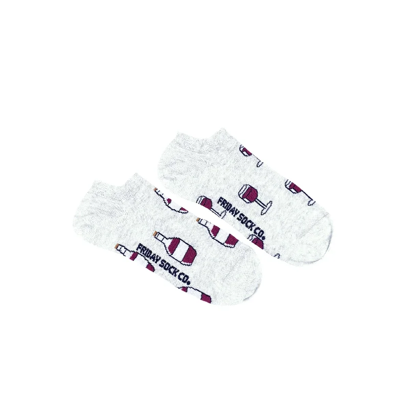 Weekend Savings Extravaganza Women's Wine Bottle & Wine Glass Ankle Socks