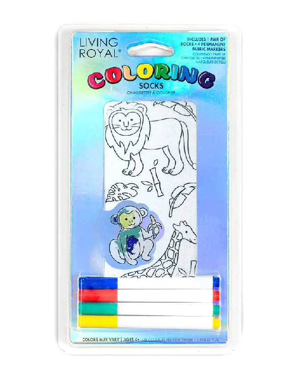 Weekend Bargains to Sizzle Zoo Coloring Socks